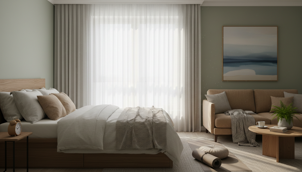 眠れない原因がわからない人が今日からできる対策をイメージした部屋