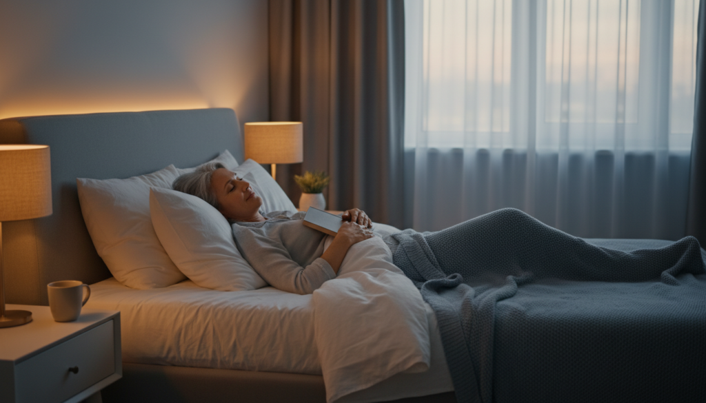 年齢とともに変化する睡眠をイメージした寝室の様子