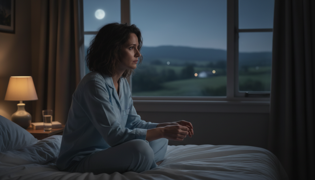 夜中に目が覚める人に多い特徴とサインをイメージした寝室