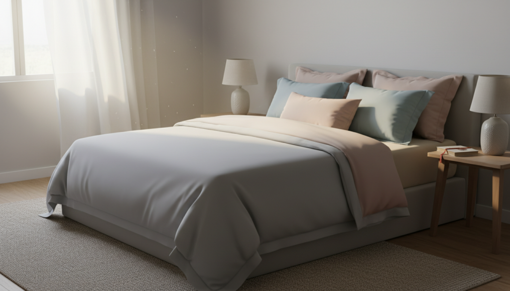 朝4時や5時に目が覚めることをイメージした寝室