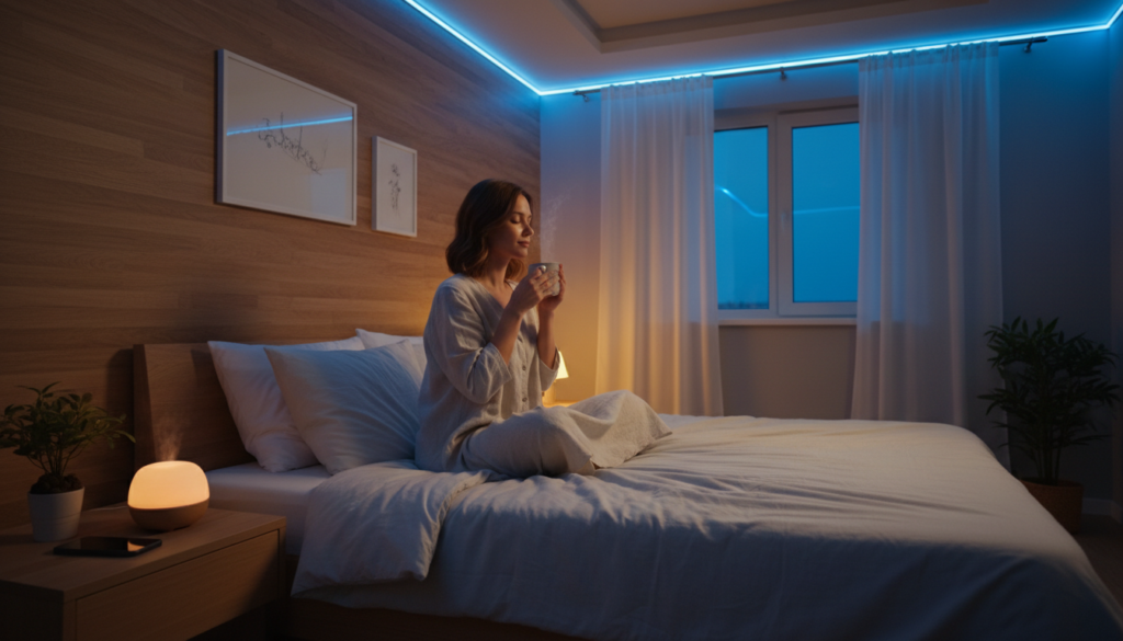 睡眠サプリを生活改善と併用するイメージ