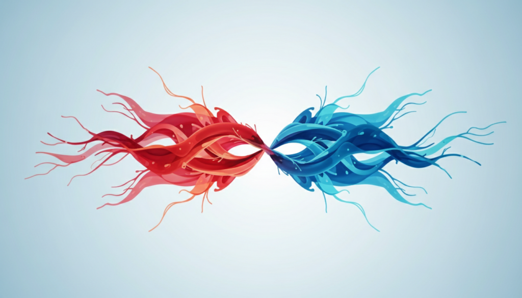 寝不足と自律神経のバランスを表すイメージ画像