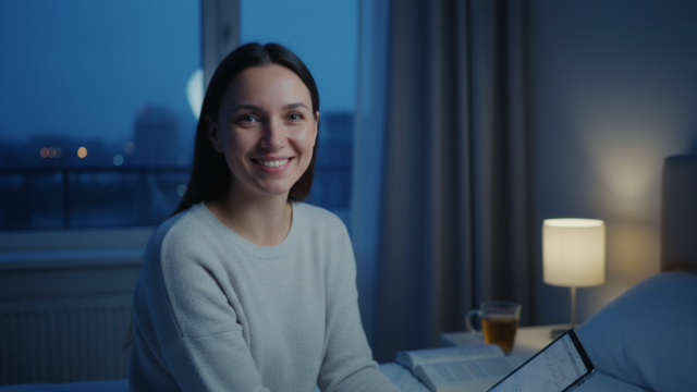 寝不足なのにハイな気分になっている人物のイメージ