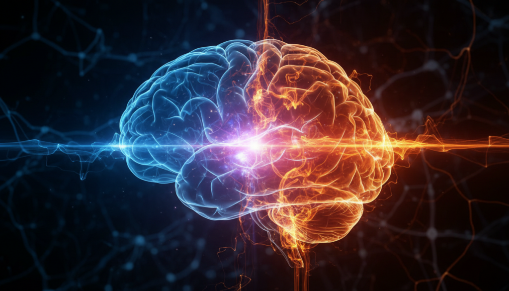 寝不足でハイになる脳のメカニズムを示すイメージ