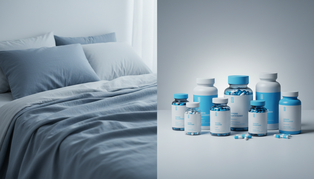 寝不足にサプリは効果あるのかを表すイメージ