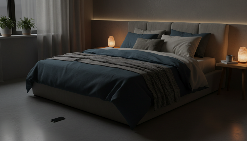 眠れない原因として生活習慣を見直すイメージ