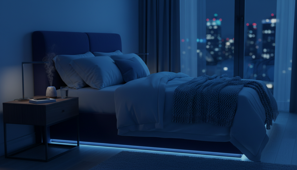 寝不足改善のために生活習慣を見直すイメージ