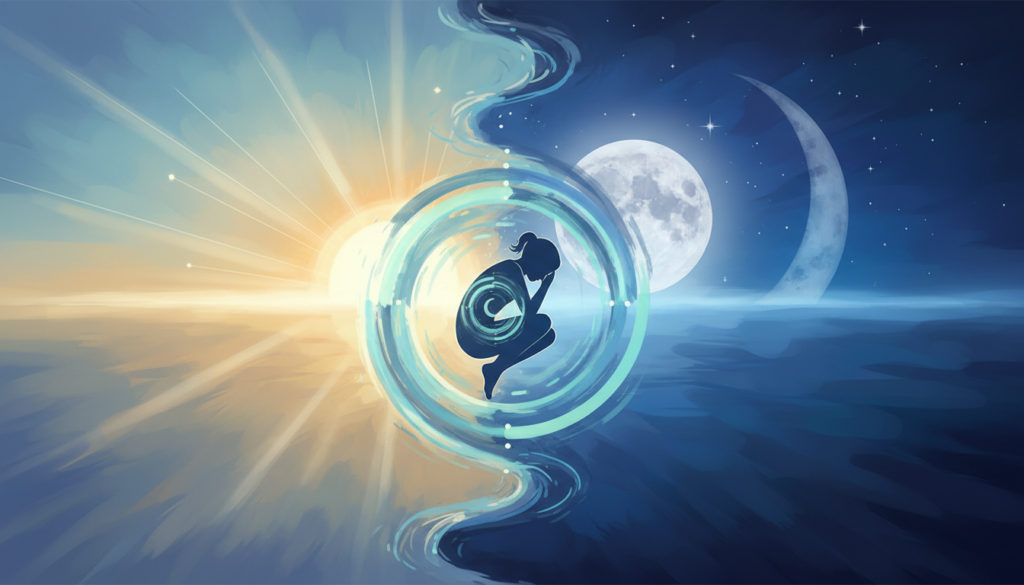 睡眠の質を上げる方法として体内時計を整えるイメージ