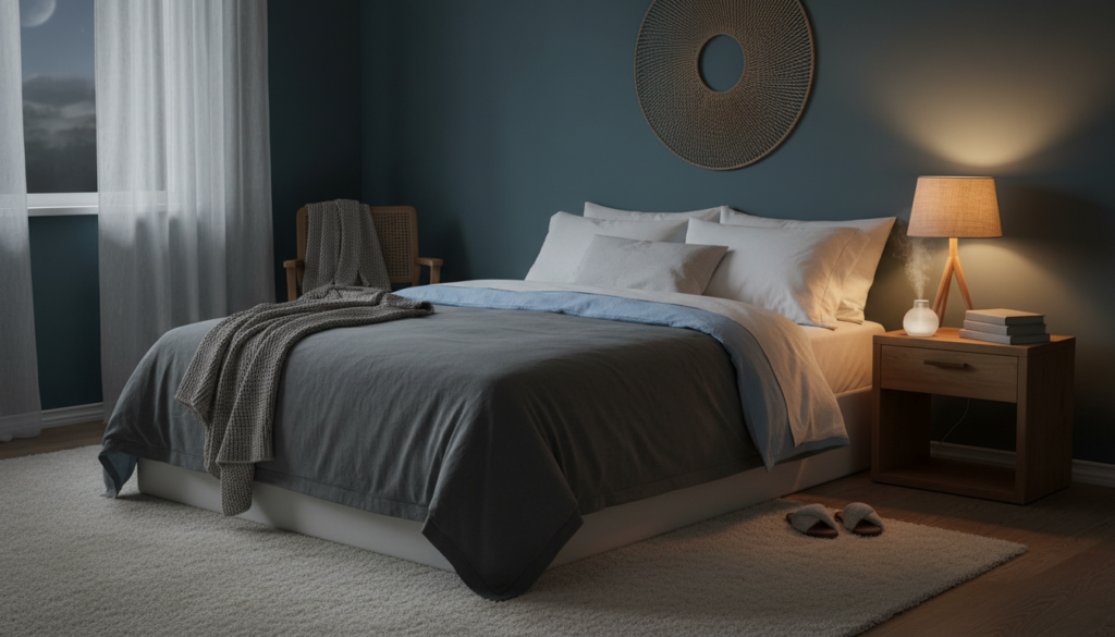 睡眠の質とは何かを考えるための落ち着いた寝室