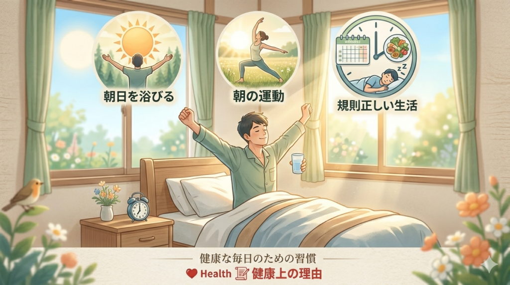 睡眠を改善する生活習慣のイメージ