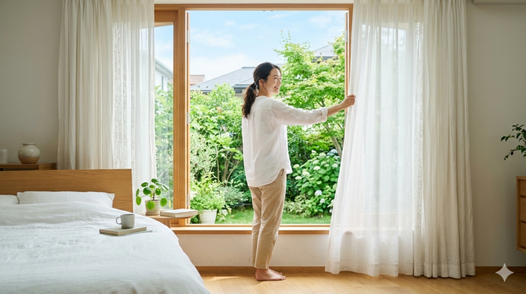 寝不足が続く状態を改善する生活習慣のイメージ